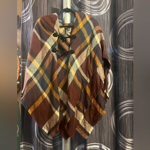 Apt 9 Autumn/Fall Colors Plaid Shawl